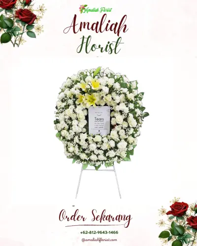 Krans Bunga Duka Cita di Belawan Bahari